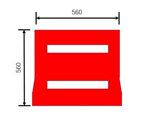 रोटोमोल्डिंग उत्पाद रोड बैरियर 560x560 4 रंग